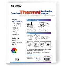 Nuova LP55H Thermal Laminating Pouches 9 x 11.5 Inches, Letter Size, 5 mil, 50-Pack