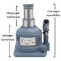 BAOSHISHAN 10 Ton Low Profile Bottle Jack Double Ram 4-7/8’’ to 8-7/8’’ Lifting Range Hydraulic Jack