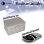 Orbis Global Keyless Car Signal Blocker | Grey Box & Grey Pouch Bundle Set | Anti Theft Faraday Box Cage | Car Security | RFID Faraday Key Fob Protector