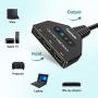 HDMI Switch 4K - Techole HDMI Switcher 3 in 1 Out HDMI Splitter, or 3 x 1, USB External Power Supported, Supports 4K 3D HD 1080P for Xbox PS4 Roku Blu-Ray Player HDTV (HDMI Switch)