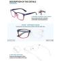 livho 2 Pack Blue Light Blocking Glasses, Computer Reading/Gaming/TV/Phones Glasses for Women Men,Anti Eyestrain & UV Glare (Clear+Blue Purple)