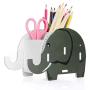 COOLBROS Elephant Pencil Holder With Phone Holder Desk Organizer Desktop Pen Pencil Mobile Phone Bracket Stand Storage Pot Holder Container Stationery Box Organizer (African elephant)