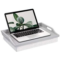Rossie Home Lap Tray with Detachable Pillow, Serving Tray - Calming Gray - Style No. 76105