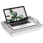 Rossie Home Lap Tray with Detachable Pillow, Serving Tray - Calming Gray - Style No. 76105
