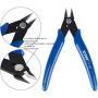 Professional Pliers Cutter Electronic Flush Wire Cutter Carbon Steel Cutting Nippers for Electrical Jewelry making (Blue)
