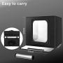 【Upgraded LED】 RAUBAY Photo Studio Light Box,20''x20'' Portable lightbox Shooting Tent for Product Photography, with Dimmable LED Lights and 6 PVC Backdrops