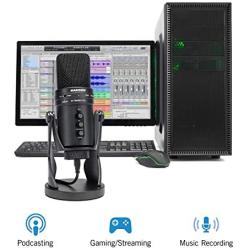 Samson (SAGM1UPRO) Technologies Samson G-Track Pro Professional USB Condenser Microphone with Audio Interface, Black