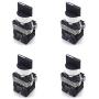 Antrader 4pcs ZB2-BE101 SPDT 2NO 4 Pin 3 Position Round Top Rotary Selector Switch AC 600V 10A