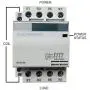 50 Amp 4 Pole Contactor Normally Open (N/O) 120V Coil, 32A Motor, IEC 63A, 60A DIN