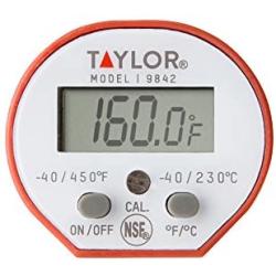Taylor Precision Products Taylor Commercial Waterproof Cooking Digital Thermometer, One Size, Red