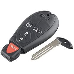 2PCS Replacement fit for Uncut 433MHz Keyless Entry Remote Control Car Key Fob Chrysler 300/ Dodge Challenger Charger Durango Magnum/Grand Cherokee M3N5WY783X IYZ-C01C