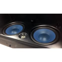 5252AC Silver Ticket in-Ceiling Speaker with Pivoting Full Speaker Adjustable Angle Woofers and Tweeter (Dual 5.25 Inch in-Ceiling Center Channel)
