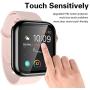 【3 Pack】 Easuny Design for Apple Watch Case 38mm Series 3 2 1 with Built-in Glass Screen Protector - Overall Protective Hard Cover Accessories for iWatch Women Men,Black Black Black