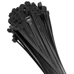 Electriduct 4'' Nylon Cable Zip Ties Self-Locking Adjustable Plastic Ties - Black (100 Pack)