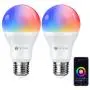 Smart Light Bulb with Soft White Light 2800k-6200k + Rgbw, TECKIN A19 E26 WiFi Multicolor Led Bulb Compatible with Phone, Google Home, 7.5w (60w Equivalent),2 Pack Smart Light Bulb with Soft White Light 2800k-6200k + Rgbw, TECKIN A19 E26 WiFi Multicolor Led Bulb Compatible with Phone, Google Home, 7.5w (60w Equivalent),2 Pack