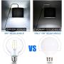 LED Globe G25 Dimmable Edison Light Bulb, 40 Watt Equivalent, 5000K,350LM, E26 Medium Screw Base, Christmas Light, G80 LED Edison Light Bulb, UL Listed, 6-Pack