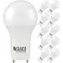 Sunco Lighting 10 Pack A19 LED Bulb, 9W=60W CFL Replacement, 5000K Daylight, 800 LM, Dimmable, Twist and Lock GU24 Pin Base, Indoor Light - UL