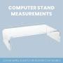 Homeries Acrylic Monitor Stand (3.7 Inches High) | Universal Computer Riser for Home, Office, Business, Desk, Gamers | Multi Media Platform Lift for Laptop, Printer, TV Screen, PC |Extra Storage Space