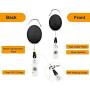 Fushing 20Pcs Retractable ID Badge Holders ID Badge Reels with Clip Retractable Badge Holders for Office Worker Doctor Nurse (Black)