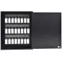 Acrimet Key Cabinet Organizer 24 Positions with Lock (Wall Mount) (24 Smoke Tags Included) (Black Cabinet)