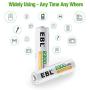 EBL Pack of 16 AA Batteries Rechargeable NiMH 2300mAh Everyday Battery