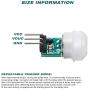 Weewooday 10 Pieces AM312 Mini Human Sensor Module IR Pyroelectric Infrared PIR Motion Sensor Detector Modules DC 2.7V to 12V, Working Temperature Minus 20 Degrees Celsius to 60 Degrees Celsius
