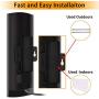 Indoor Outdoor TV Antenna-Amplified Digital HDTV Antenna up to 280 Miles Range,with 36ft Coaxial Cable Support Fire Stick 4K 1080p and All TVs -Smart Amplifier Signal Booster for Local Channels