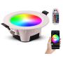 Smart LED Recessed Lighting, YISUN 9W Ceiling Lights Dimmable (RGB + Warm White + Cool White) APP & Remote Control, Wireless Recessed Spotlights 2700K-6500K for Room, Kitchen, KTV, Bars (1 Pack)