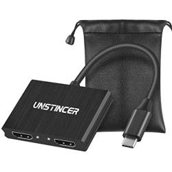 USB C to Dual HDMI Adapter,Type C/Thunderbolt 3 to HDMI Converter 4K@30Hz,USB C Dual Monitor Adapter for MacBook Pro 2020/2019,MacBook Air 2020/2019,Ipad Pro 2020,Dell XPS,Surface Book 2,etc.