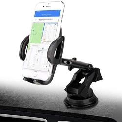 BTMAGIC Car Phone Mount, Dashboard Car Phone Holder, Ultimate Hands-Free Phone Holder for Car Dashboard, Washable Super Suction Cup (Black2)