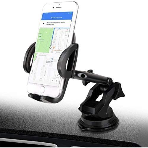 BTMAGIC Car Phone Mount, Dashboard Car Phone Holder, Ultimate Hands-Free Phone Holder for Car Dashboard, Washable Super Suction Cup (Black2)