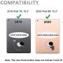Home Button Replacement for iPad 7 7th Gen 10.2'' 2019 (A2197 A2198 A2200),iPad 8 8th Gen 10.2'' 2020 (A2270 A2428 A2429 A2430) Incl Flex Cable Connector (White Rose Gold Ring)
