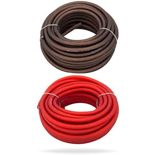 InstallGear 10 Gauge 25ft Black and 25ft Red Power/Ground Wire True Spec and Soft Touch Cable