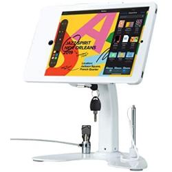 CTA Digital: Dual Security Kiosk Stand with Locking Case and Cable for iPad 10.2-Inch (7th & 8th Gen), iPad Air 3 (2019) and iPad Pro 10.5, White