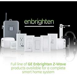 GE Enbrighten Add-On Switch with QuickFit and SimpleWire, GE Z-Wave/GE Zigbee Smart Lighting Controls, Compatible with Alexa, Google Assistant, NOT A STANDALONE SWITCH, Ivory, 47188