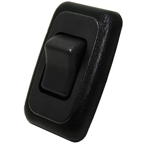 American Technology Components Single SPST On-Off Switch with Bezel, 12-Volt, for RV, Trailer, Camper (Black)