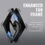 Cooler Master SickleFlow 120 V2 All-Black 120mm Square Frame Fan with Air Balance Curve Blade Design, Sealed Bearing, PWM Control for Computer Case & Liquid Radiator Cooler Master SickleFlow 120 V2 All-Black 120mm Square Frame Fan with Air Balance Curve Blade Design, Sealed Bearing, PWM Control for Computer Case & Liquid Radiator
