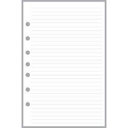 Classic Size Notes Insert with Simple Lines Spaced 1/4'', Sized and Punched with 7 Holes for Franklin Covey Classic Notebook (5.5'' x 8.5'')