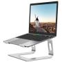 Nulaxy Laptop Stand, Ergonomic Aluminum Laptop Computer Stand, Detachable Laptop Riser Notebook Holder Stand Compatible with MacBook Air Pro, Dell XPS, HP, Lenovo More 10-15.6” Laptops- Silver