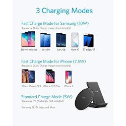 Anker Wireless Chargers Bundle, PowerWave Pad & Stand Upgraded, Qi-Certified, Fast Charging iPhone SE, 11, 11 Pro, 11 Pro Max, Xs Max, XR, XS, X, 8, Galaxy S20 S10 S9, Note 10 Note 9 (No AC Adapter)