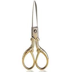 BIHRTC Embroidery Scissors Vintage 5 Inch Gold Scissors Small Fabric Scissors Stainless Steel Scissors Shears for Tailor Sewing Craft Supplies Home Offce DIY Everyday Use Scissor
