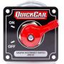 QuickCar Racing Products 55-010 Red 2-1/2'' High x 2-1/2'' Wide Handle Battery Master Disconnect Switch with Black Mounting Panel