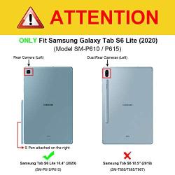 Fintie Rotating Case for Samsung Galaxy Tab S6 Lite 10.4 2020 Model SM-P610 (Wi-Fi) SM-P615 (LTE), [Built-in S Pen Holder] 360 Degree Swivel Stand Cover Auto Sleep/Wake, Purple
