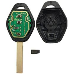Dudely New Uncut Chip Chip ID44 315MHz 433MHz Keyless Entry Remote Control Car Key Replacement for BMW LX8 FZV Z4 X 3 X5 E46 Series 3 5 6 7 Z3(Include Electronic,Battery and Chip)