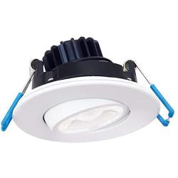 Lightolier (Pack of 4) 3'' 8W Round Mini Gimbal, 90 CRI, 3000K, Narrow Flood, White, LED Down Light, Easy to Use and Install, Save Time and Energy