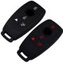 Lcyam Silicone Remote Key Fob Covers Smooth Soft Rubber Case Fits for Mercedes-Benz A220 E63S AMG E-Class GLE 350 4MATIC 2019 2020 2021 (Black Black model 2)