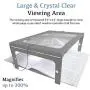 3X Large Full Page Magnifier with 12 LED Lights[Provide Evenly Lit Viewing Area], Foldable Flip-Out Legs, Dual Power Supply Modes- Ideal for Hands Free Reading, Low Vision, Seniors with Aging Eyes