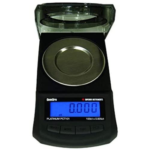 GemOro Platinum PCT101 Premium Class Carat Scale, 100ct x 0.005 Black