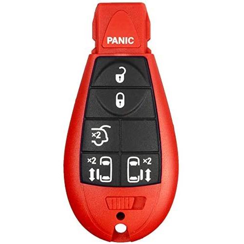 1 New Red Keyless Entry 6 Buttons Remote Start Car Key Fob M3N5WY783X, IYZ-C01C For Town Country Volkswagen Routan Dodge Grand Caravan 1 New Red Keyless Entry 6 Buttons Remote Start Car Key Fob M3N5WY783X, IYZ-C01C For Town Country Volkswagen Routan Dodge Grand Caravan