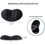 BRILA Memory Foam Mouse & Keyboard Wrist Rest Support Pad Cushion Set for Computer, Laptop, Office Work, PC Gaming - Massage Holes Design - Easy Typing Wrist Pain Relief (Black Bundle)